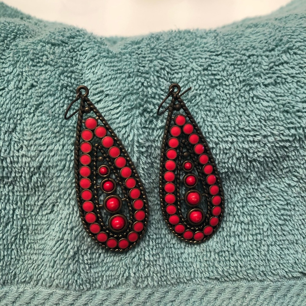 Red/coral earrings